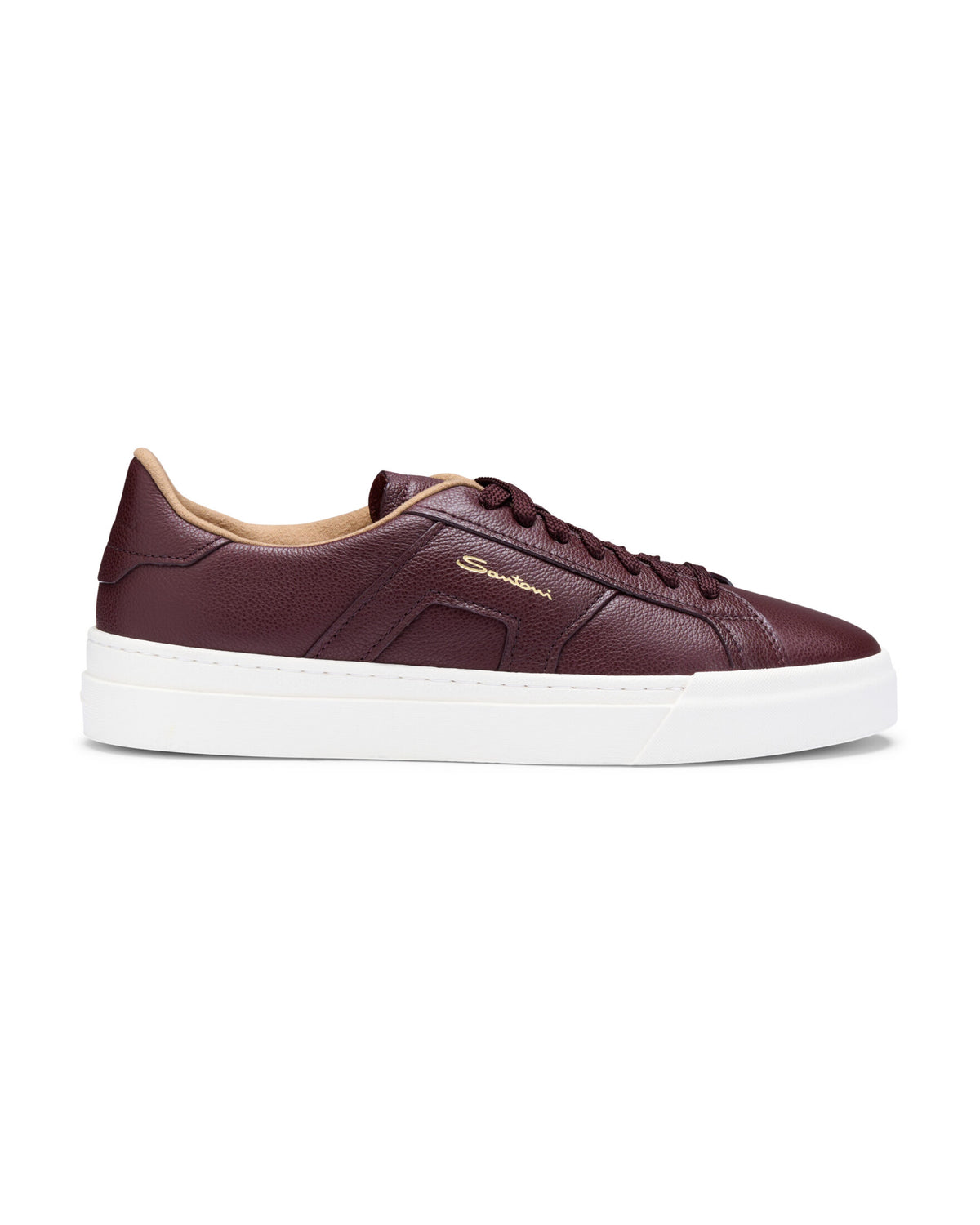 DOUBLE BUCKLE BURGUNDY CASHMERE SNEAKER
