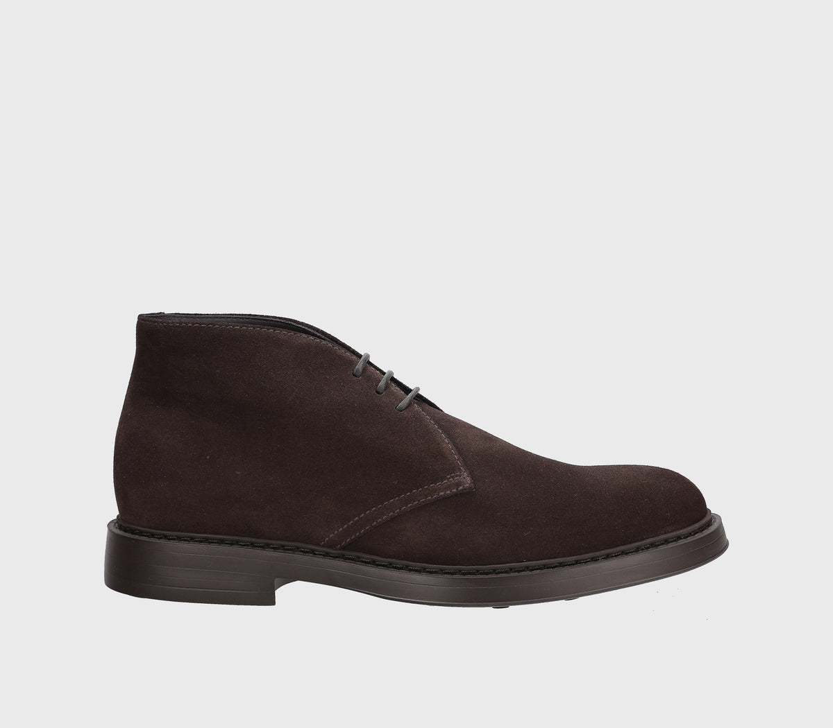 BROWN LACE-UPS ANKLE BOOT