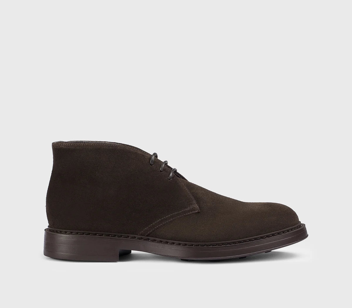 BROWN LACE-UPS ANKLE BOOT