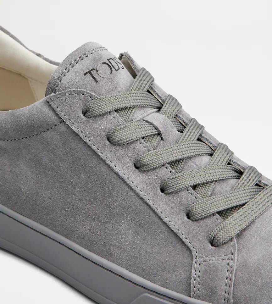 TOD'S SUEDE GREY SNEAKERS