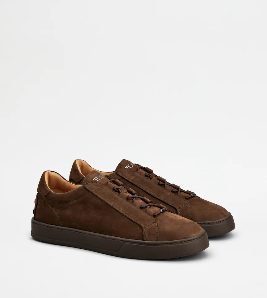 TOD'S ELASTICO NUBUCK ALL BROWN