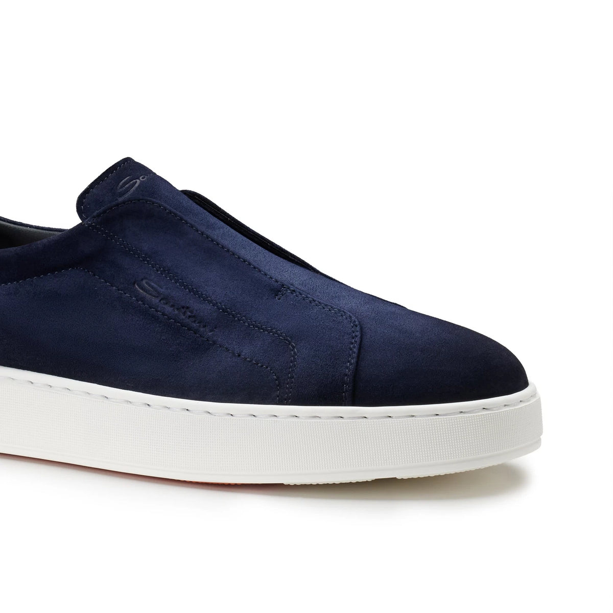 BLUE SUEDE SLIP-ON SNEAKER