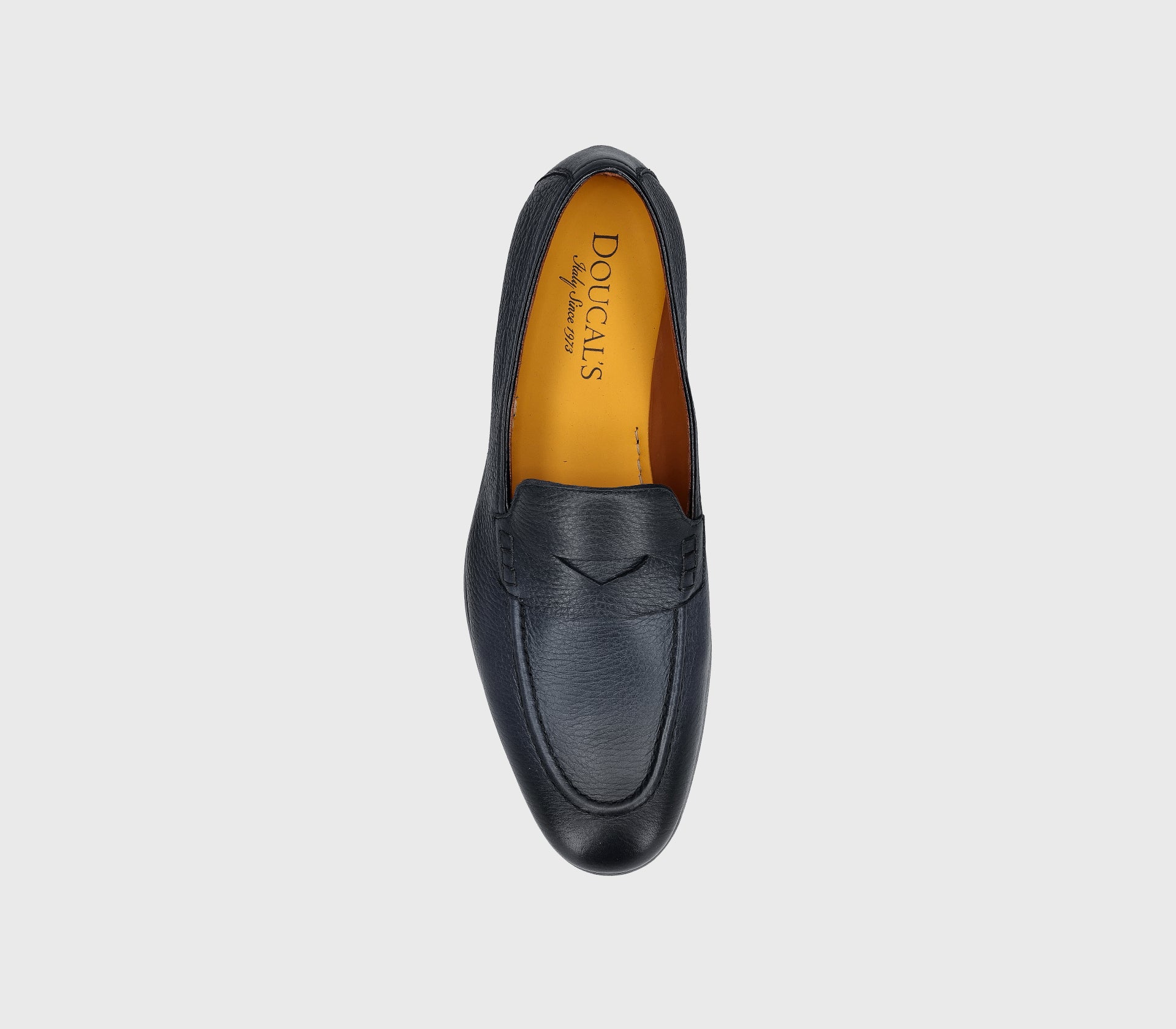 PENNY BLUE LOAFER TUMBLED LEATHER