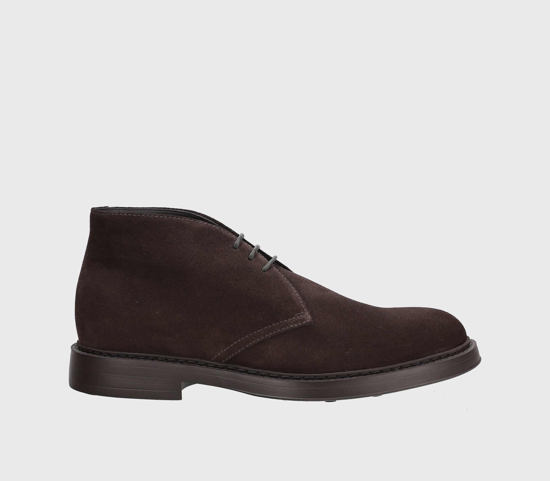 BROWN LACE-UPS ANKLE BOOT