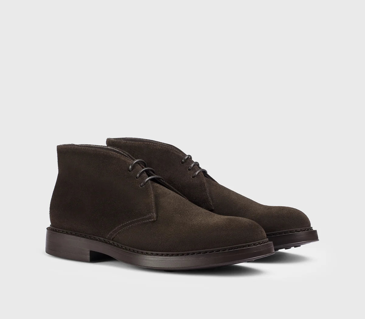 BROWN LACE-UPS ANKLE BOOT