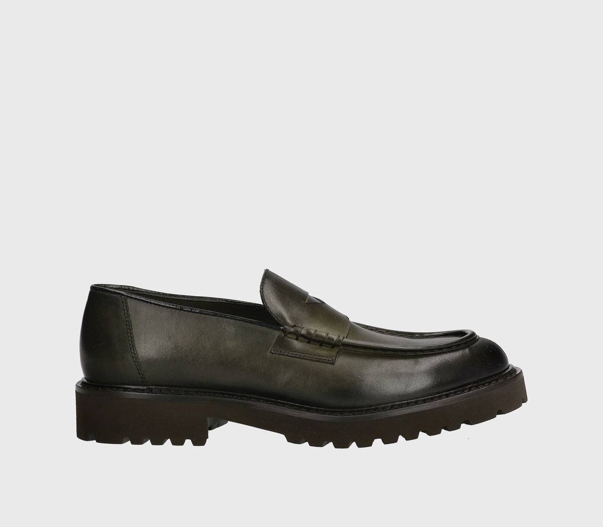BROWN LEATHER PENNY LOAFER