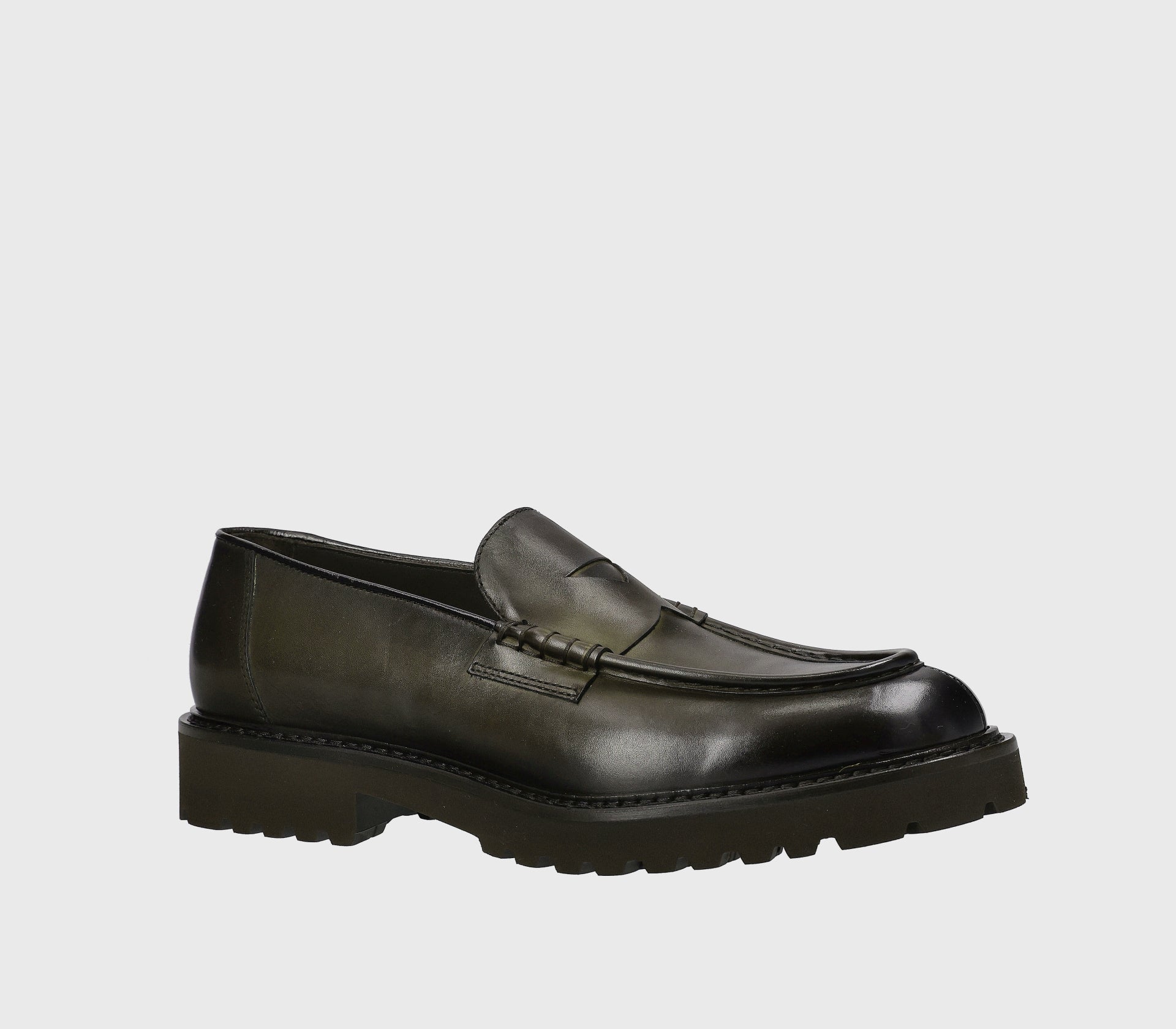 BROWN LEATHER PENNY LOAFER