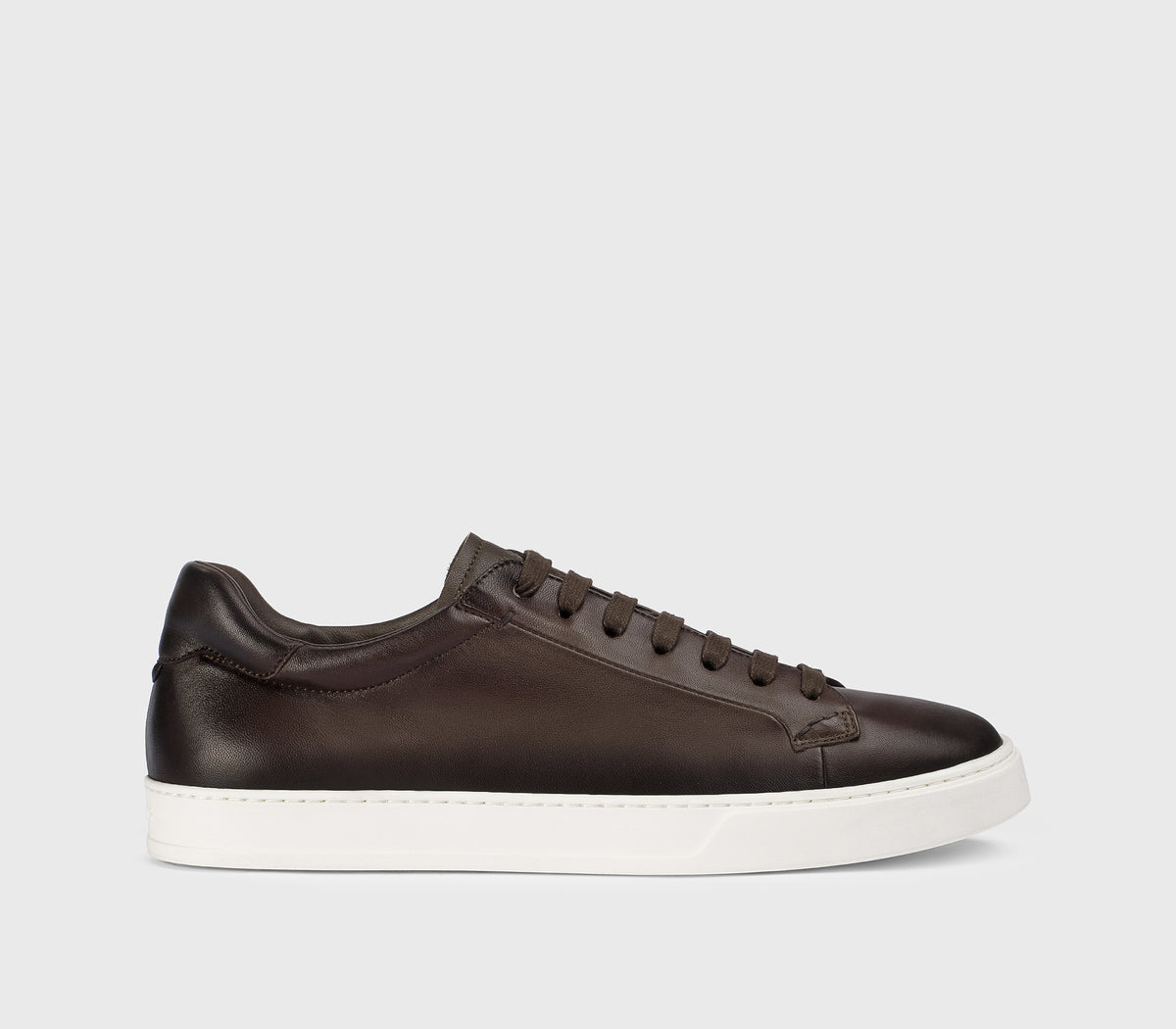 BROWN LAMB LEATHER SNEAKER