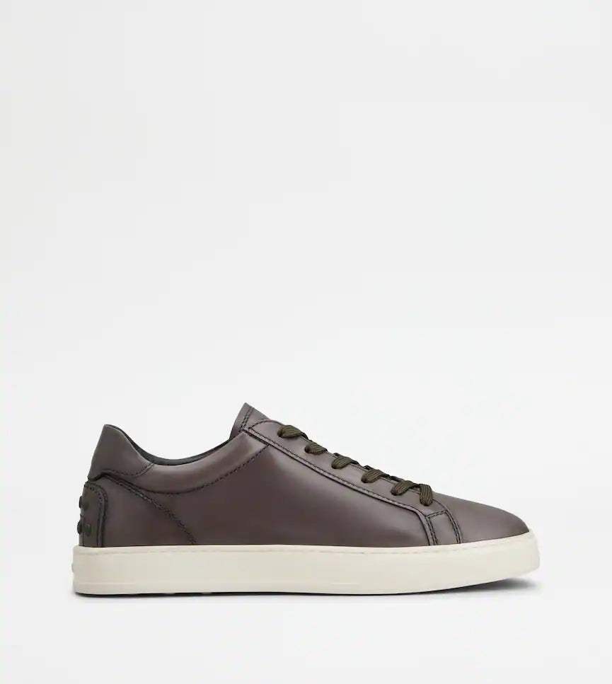 GREY CALFSKIN LEATHER SNEAKER