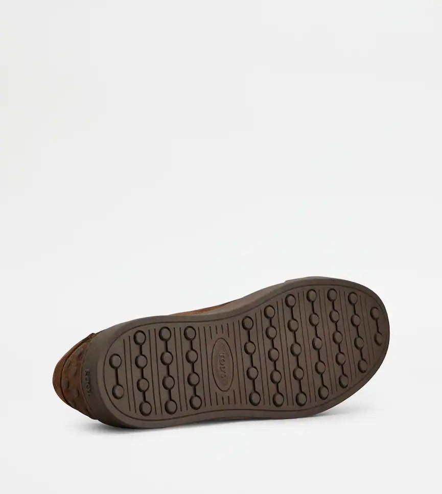 TOD'S ELASTICO NUBUCK ALL BROWN