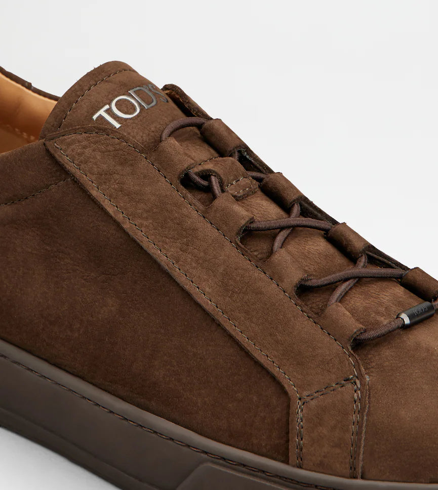 TOD'S ELASTICO NUBUCK ALL BROWN