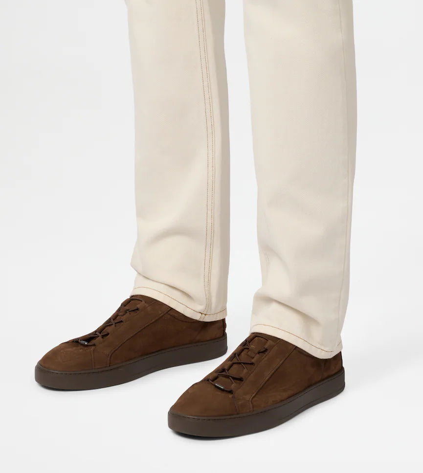 TOD'S ELASTICO NUBUCK ALL BROWN