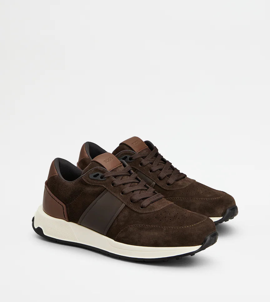 TOD'S BROWN SUEDE SNEAKERS