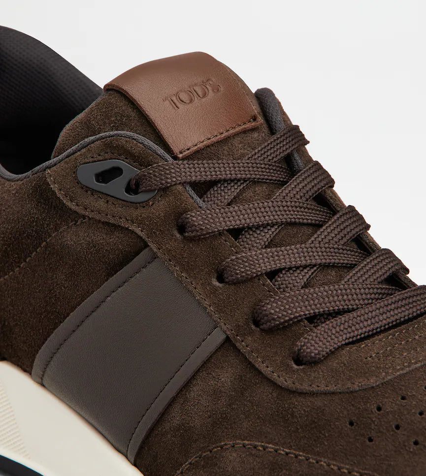 TOD'S BROWN SUEDE SNEAKERS