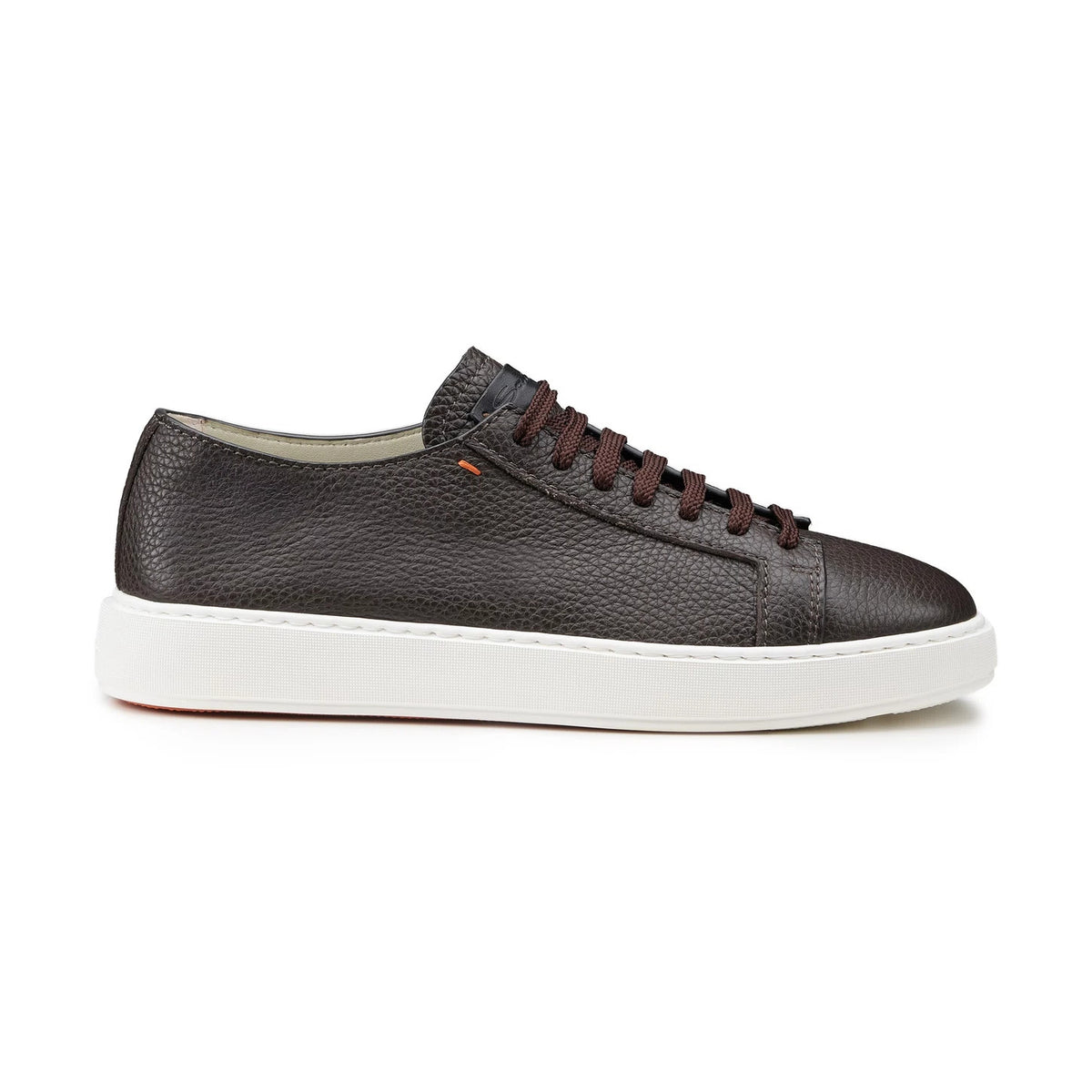 BROWN TUMBLED LEATHER SNEAKER