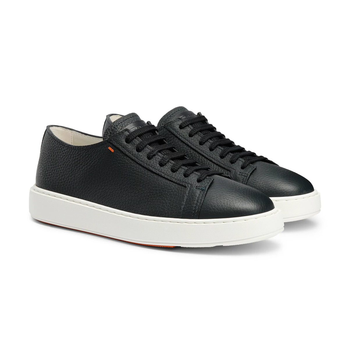 BLUE TUMBLED LEATHER SNEAKER