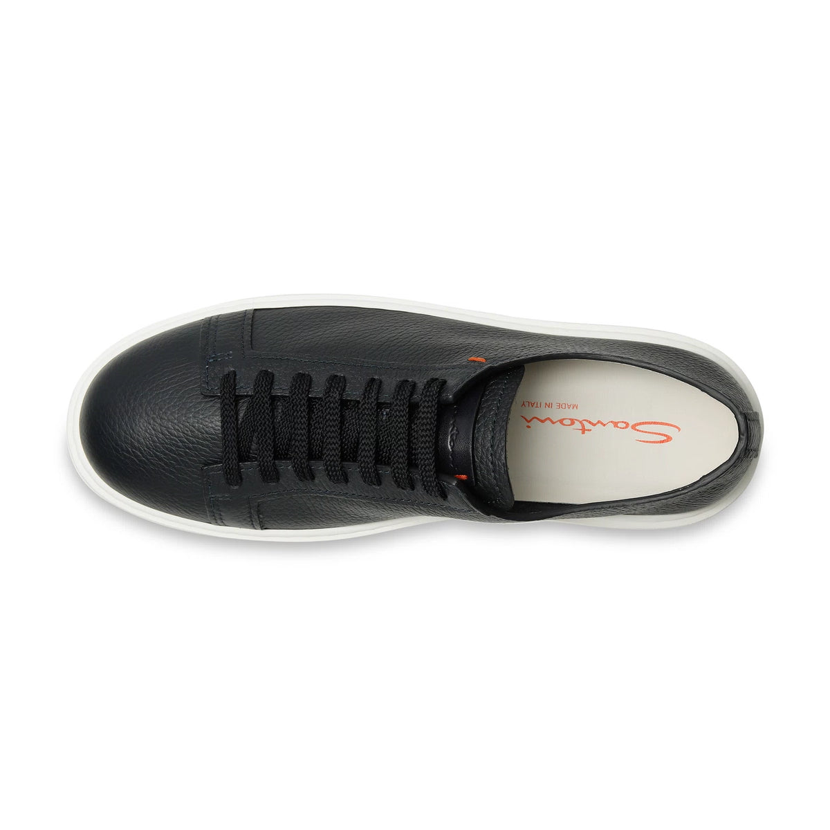 BLUE TUMBLED LEATHER SNEAKER