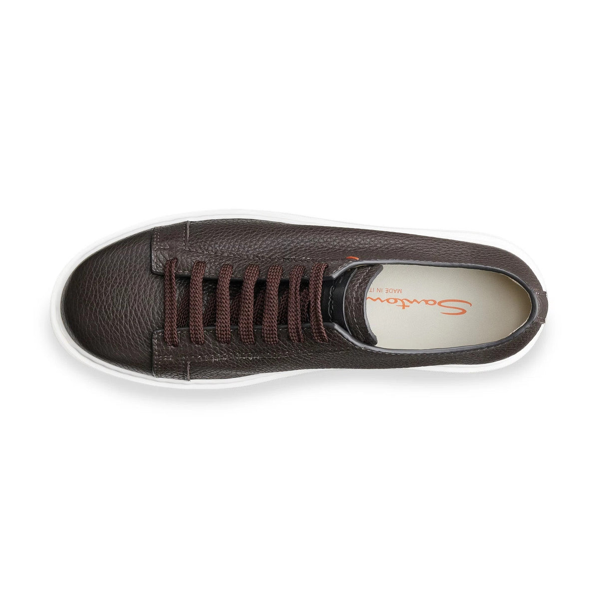 BROWN TUMBLED LEATHER SNEAKER