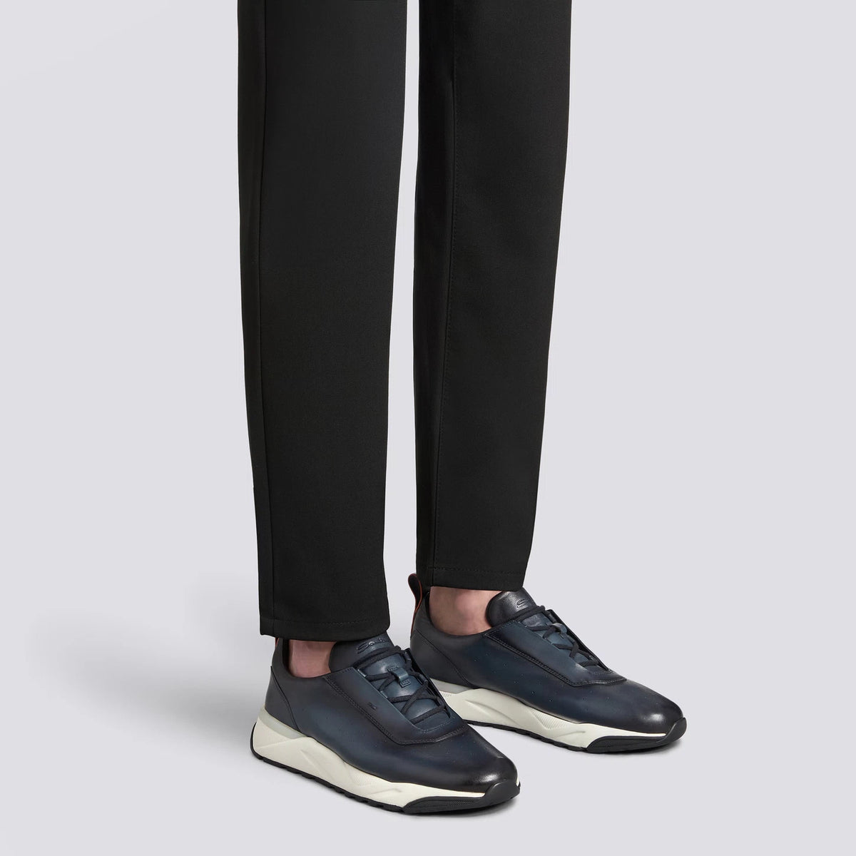DARK BLUE DEER LEATHER SNEAKER