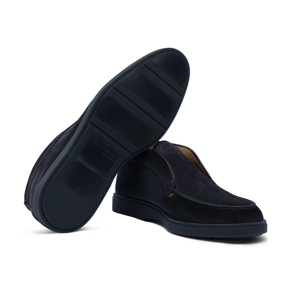 SUEDE NAVY DESERT BOOT WITH FURR