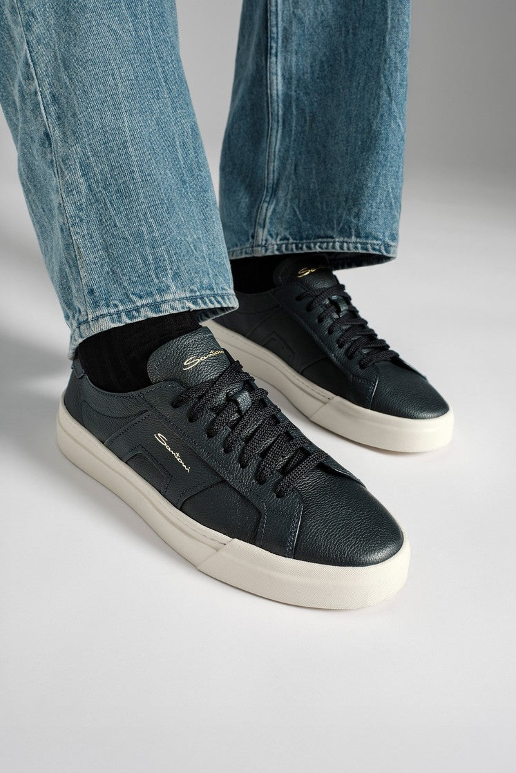 DOUBLE BUCKLE BLUE GRAIN SNEAKER