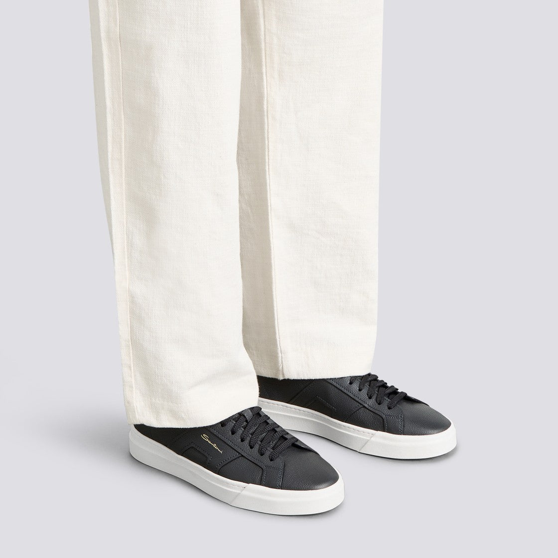 DOUBLE BUCKLE BLUE GRAIN SNEAKER