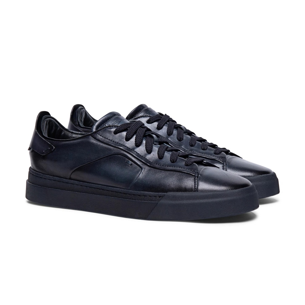 MEN’S POLISHED BLUE LEATHER SNEAKER