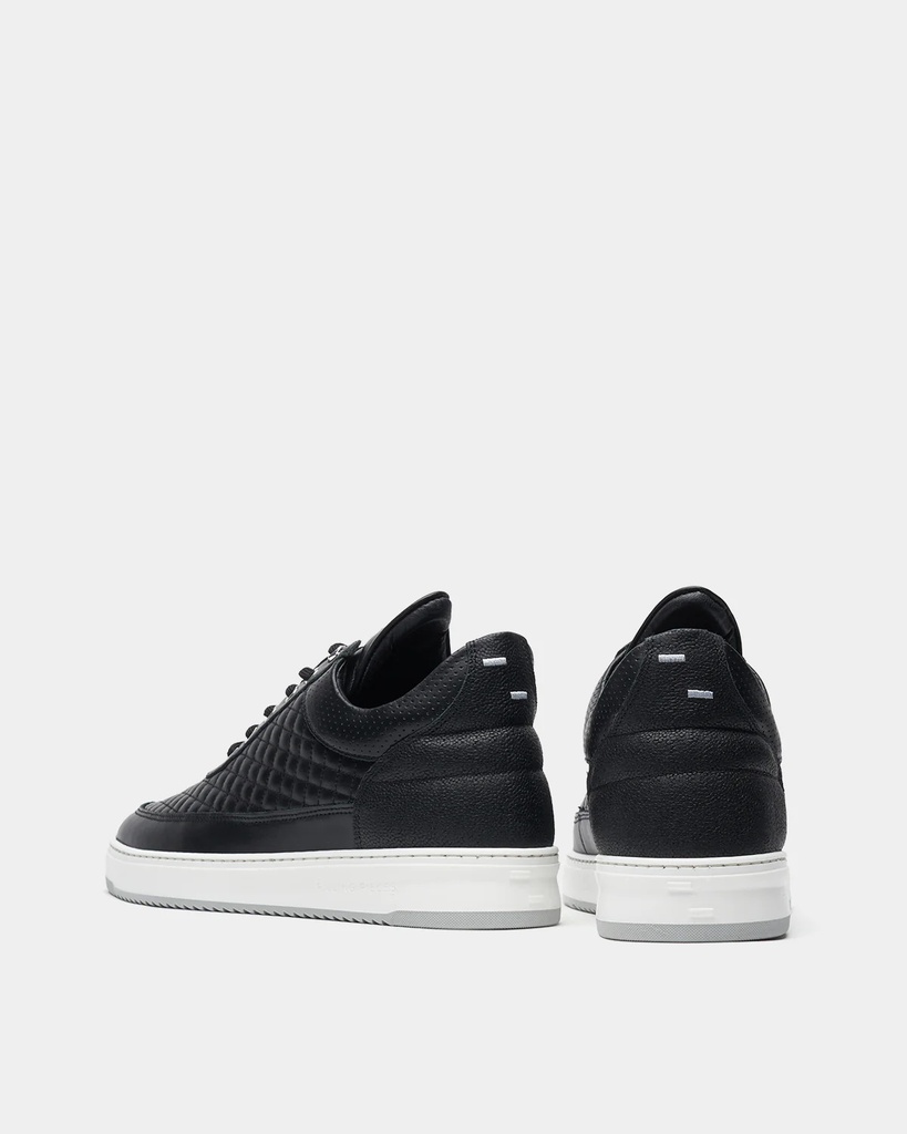 LOW TOP QUILTED JET BLACK