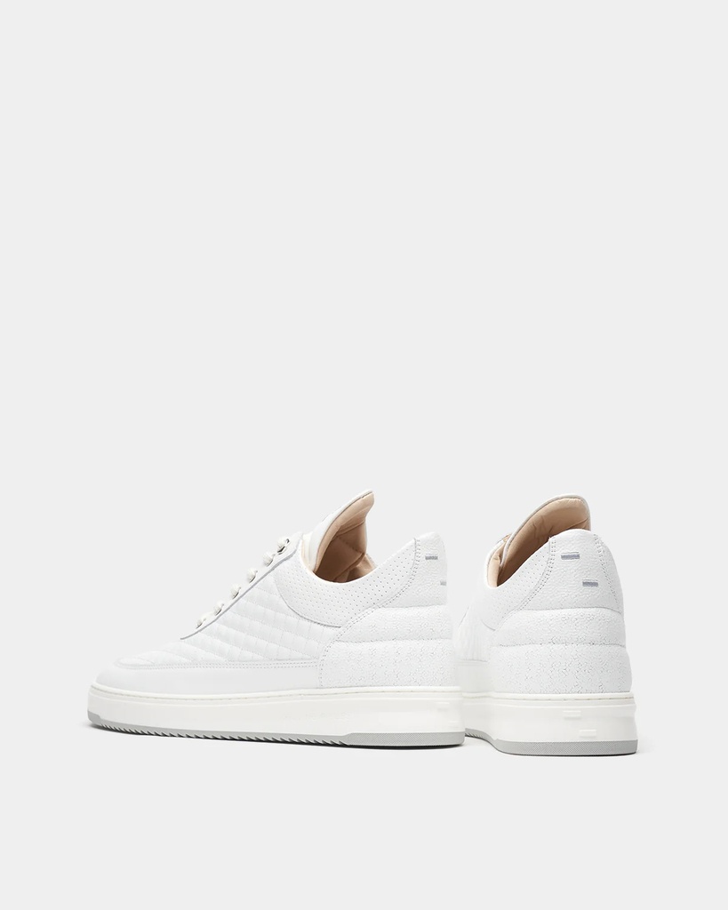 LOW TOP QUILTED JET WHITE