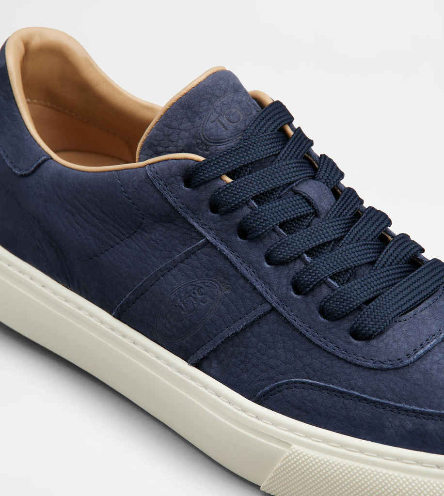 TOD'S NUBUCK NAVY SNEAKERS