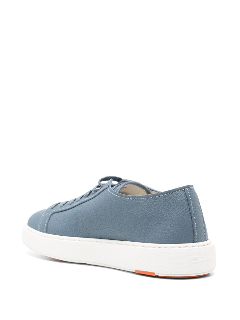 MEN'S LIGHT BLUE TUMBLED LEATHER SNEAKER