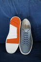 MEN'S LIGHT BLUE TUMBLED LEATHER SNEAKER