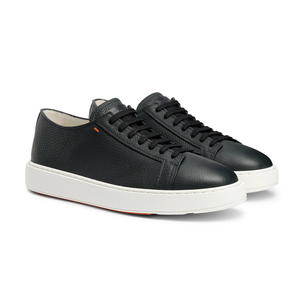 MEN'S BLUE TUMBLED LEATHER SNEAKER