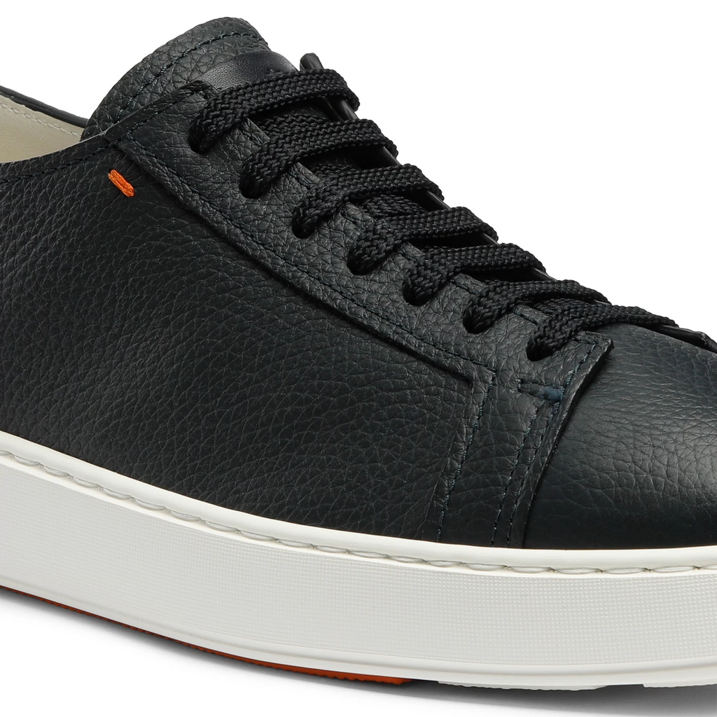 MEN'S BLUE TUMBLED LEATHER SNEAKER