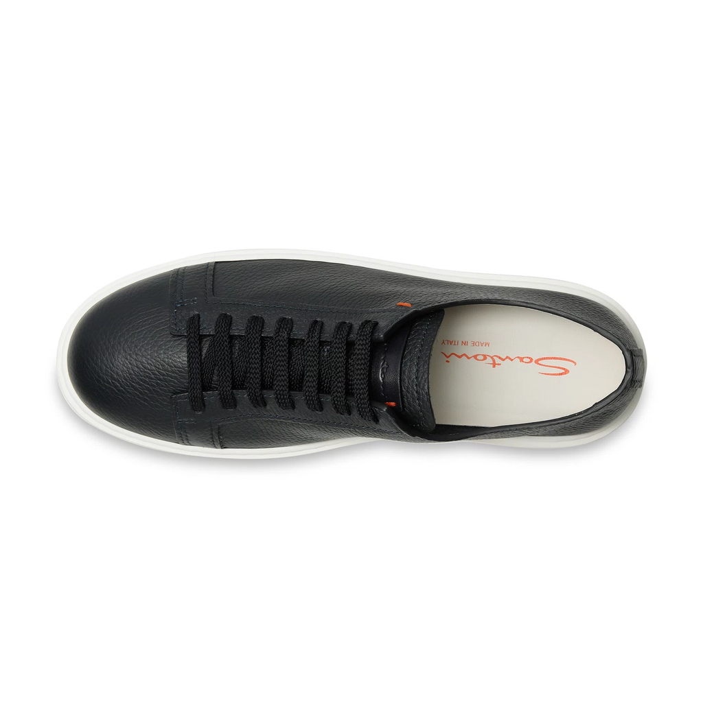 MEN'S BLUE TUMBLED LEATHER SNEAKER
