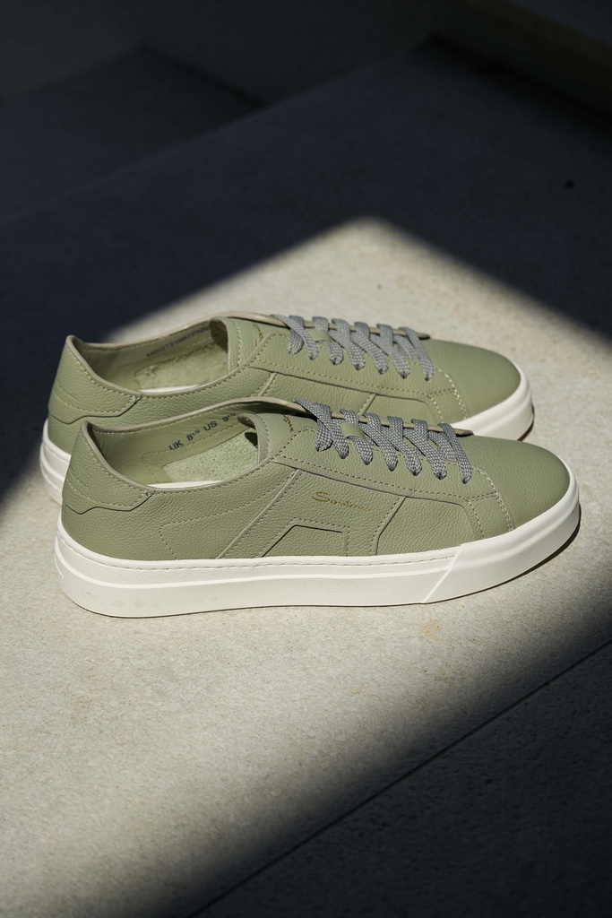 MEN'S PISTACHIO GREEN DOUBLE BUCKLE SNEAKER