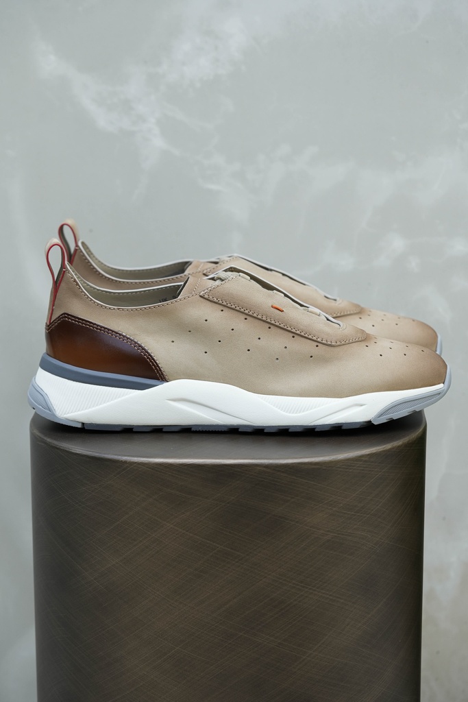 MEN’S BEIGE NUBUCK LEATHER SNEAKER