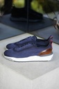 MEN’S NAVY NUBUCK LEATHER SNEAKER