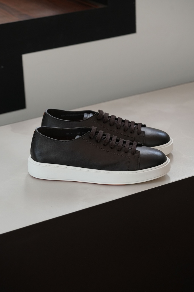 MEN'S HERITAGE BROWN LEATHER SNEAKER