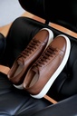 MEN'S HERITAGE BROWN LEATHER SNEAKER