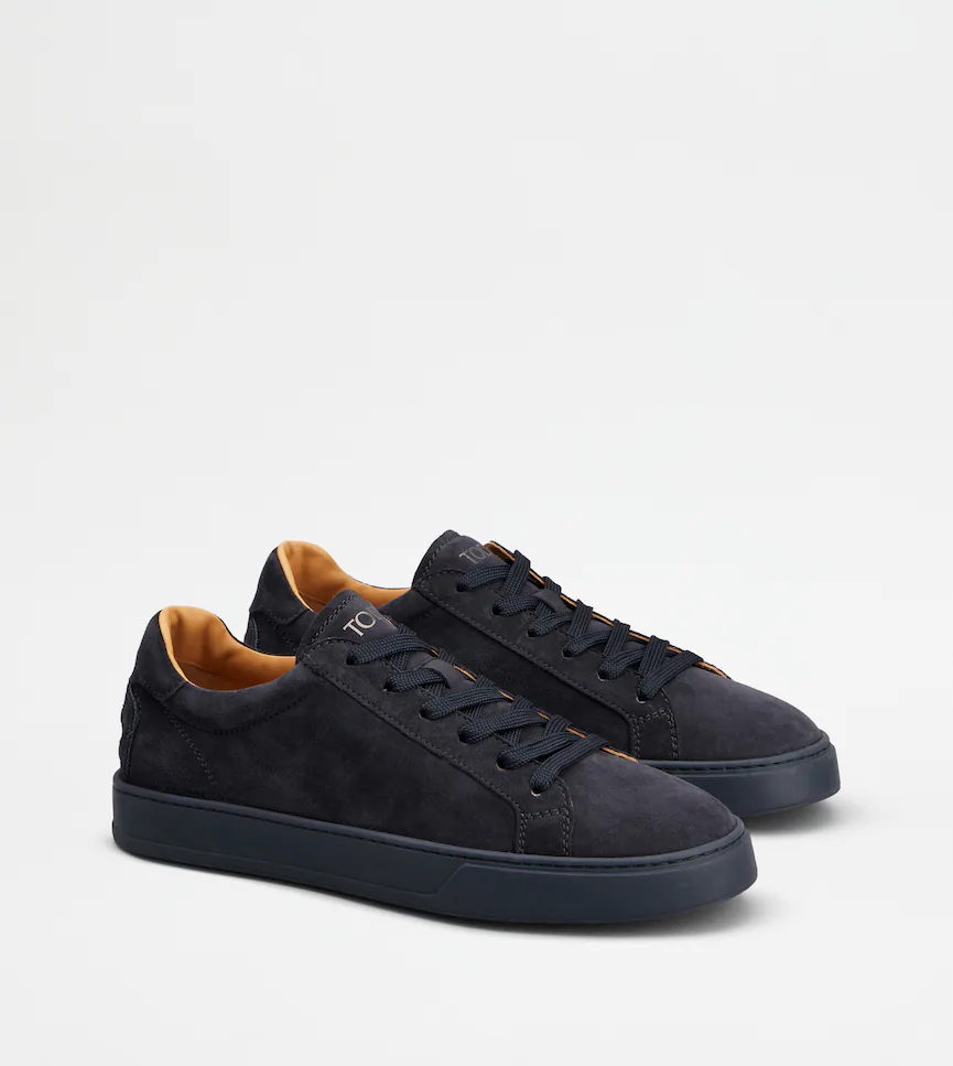 TOD'S BLUE PASHMY SUEDE SNEAKERS