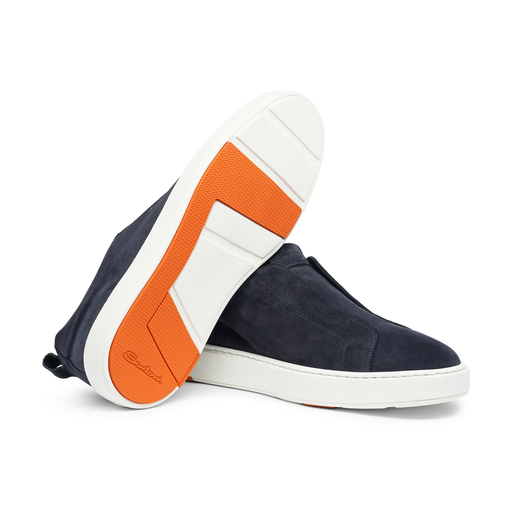 MEN'S BLUE SUEDE SLIP-ON SNEAKER