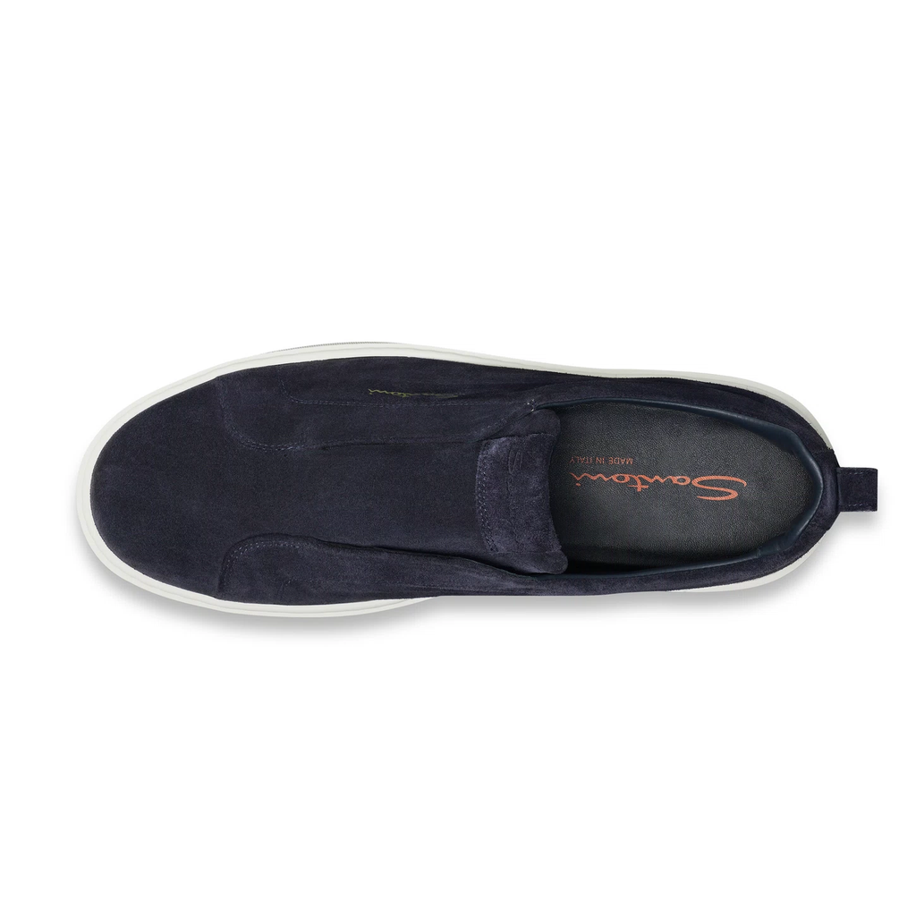 MEN'S BLUE SUEDE SLIP-ON SNEAKER