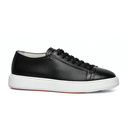 MEN'S BLACK TUMBLED LEATHER SNEAKER