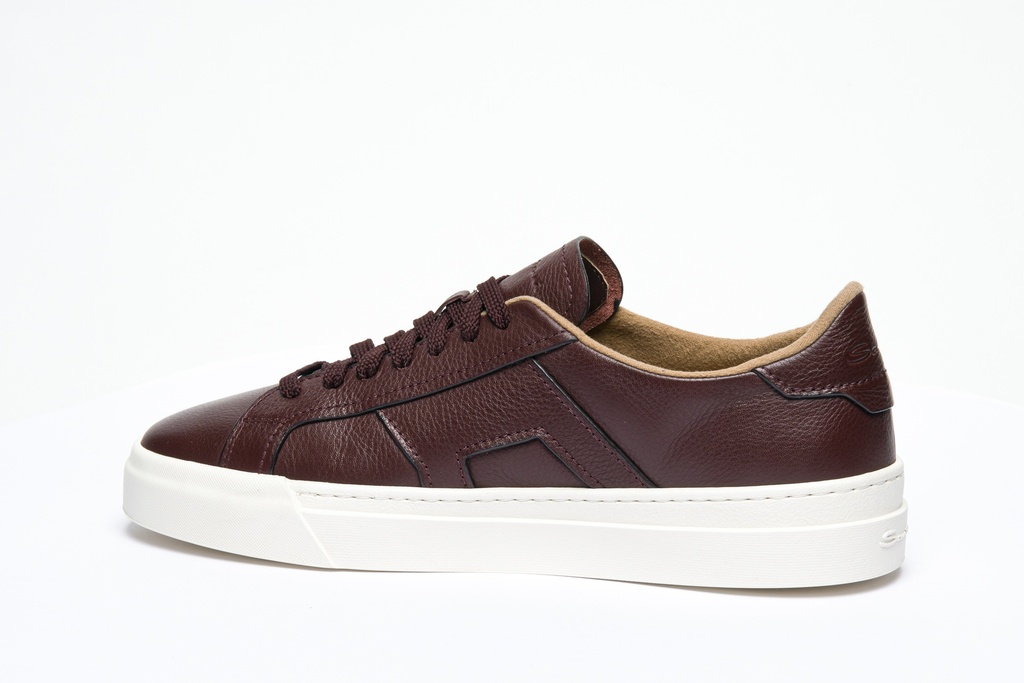 MEN’S BURGUNDY DOUBLE BUCKLE SNEAKER