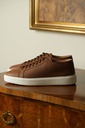MEN'S BROWN TUMBLED LEATHER SNEAKER