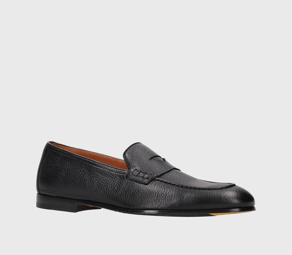 TUMBLED PENNY LOAFER BLACK