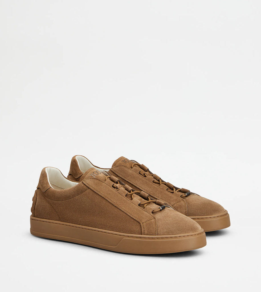 TOD'S BROWN ELASTICO SNEAKERS