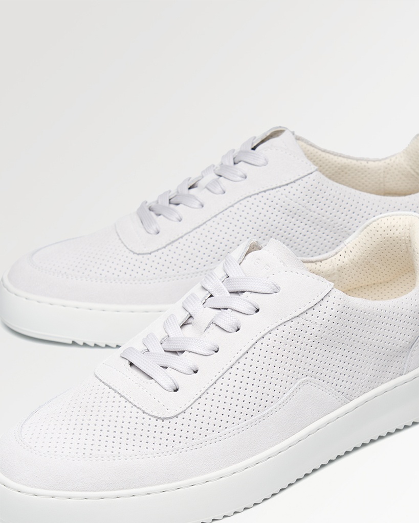 MONDO SUEDE PERFORATED WHITE
