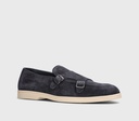 SUEDE LOAFERS DOUBLE BUCKLE